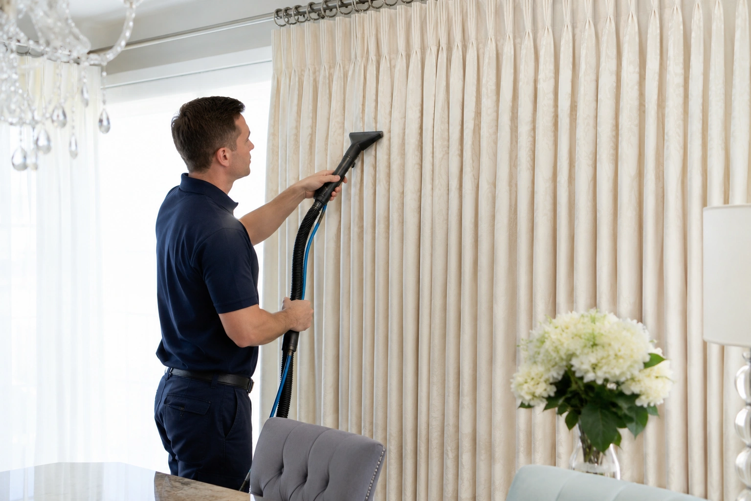 Curtain Cleaning crew working in Tottenham